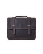 Businessman Crazy Horse Leather Briefcase Bag