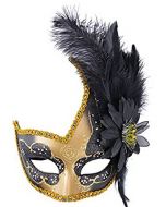 Venetian Masquerade Mask Fency Cat Lace (Gold)