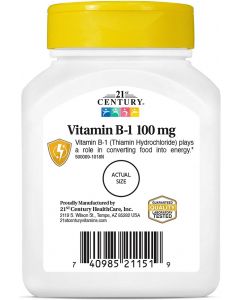 21st Century Vitamin B-1 100 Mg, 60 Tablets